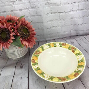vintage 10" Round Vegetable Bowl Della Robbia by METLOX - POPPYTRAIL - VERNON
